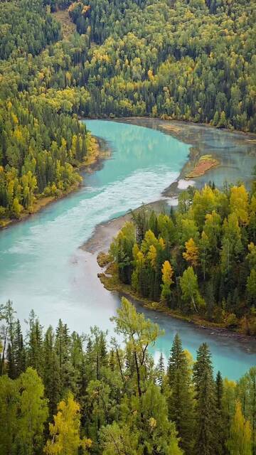 秋意浓山水画卷