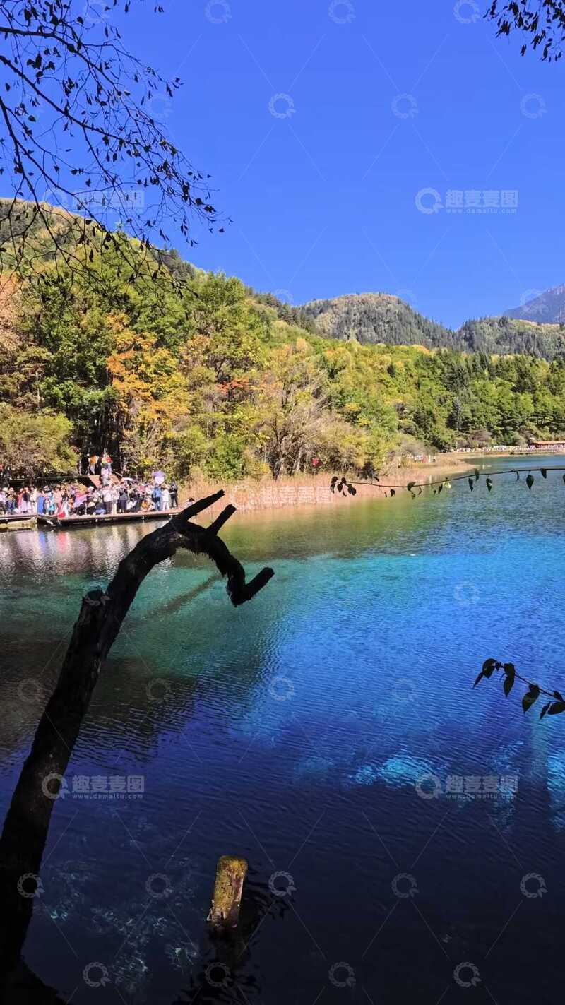 高清大图下载【趣麦麦图】碧水青山秋叶