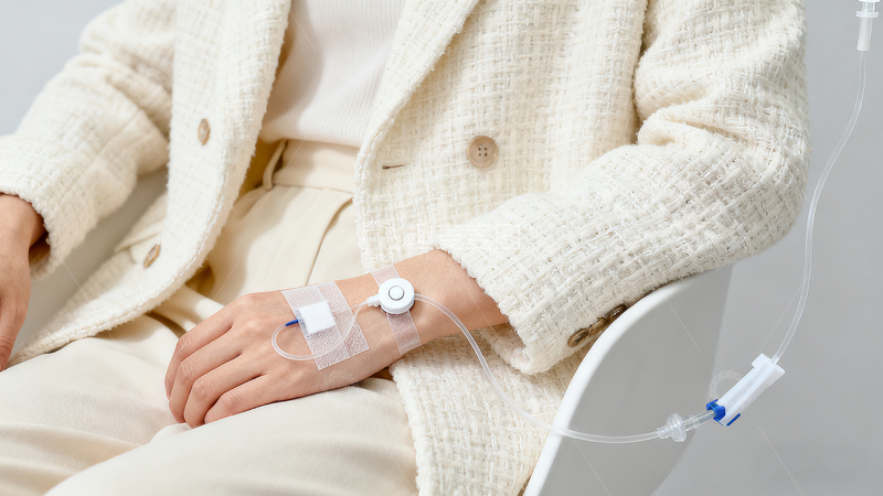 高清大图下载【趣麦麦图】静脉输液病人护理医护健康手部特写