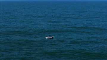 小船海洋孤独静谧