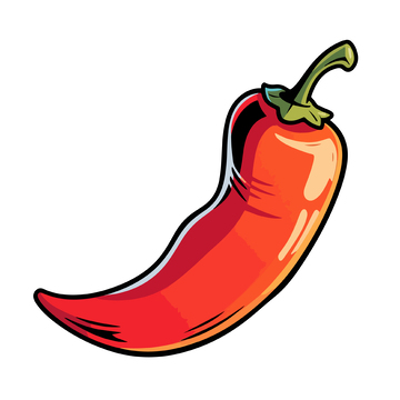 卡通风格红辣椒插图