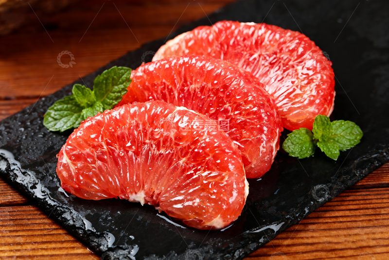 高清大图下载【趣麦麦图】红心蜜柚果肉特写4