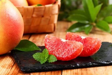 红心蜜柚子果肉特写