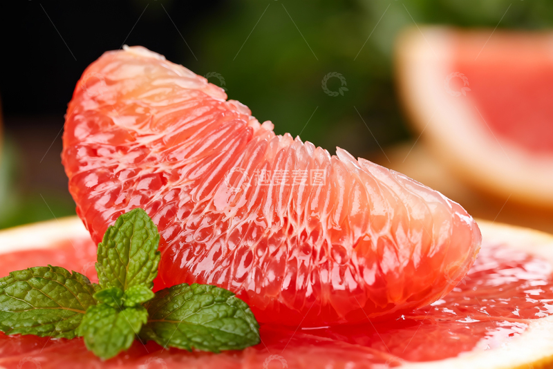 高清大图下载【趣麦麦图】红心蜜柚果肉特写0