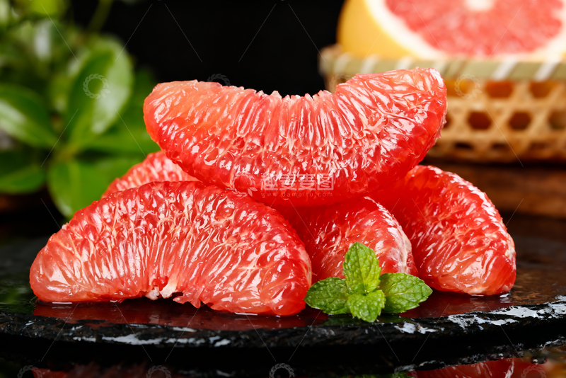 高清大图下载【趣麦麦图】红心蜜柚特写细节7