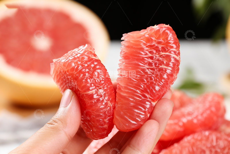 高清大图下载【趣麦麦图】红心柚红心蜜柚果肉特写6