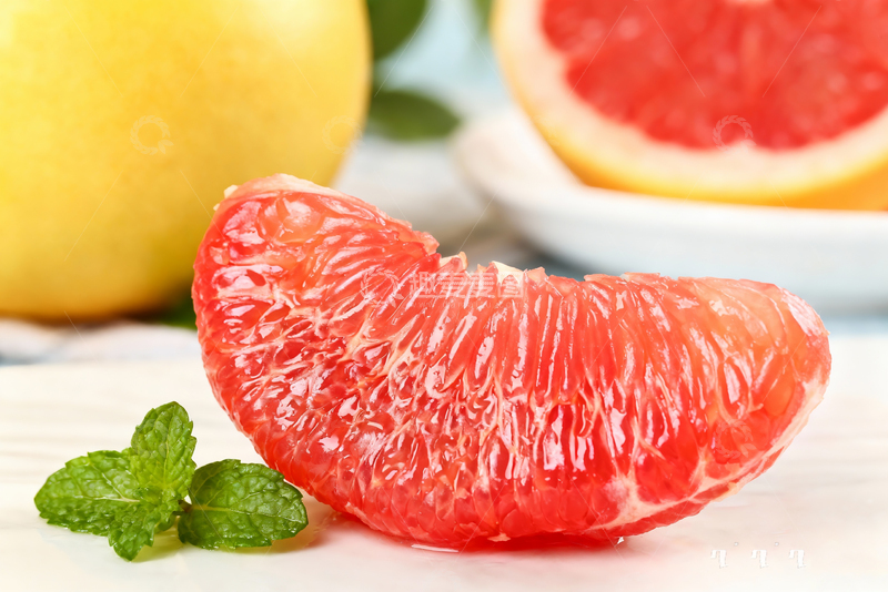 高清大图下载【趣麦麦图】红心蜜柚果肉特写5