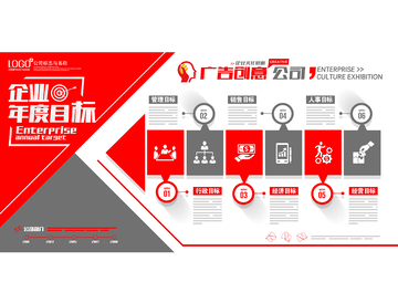 企业年度目标海报设计素材