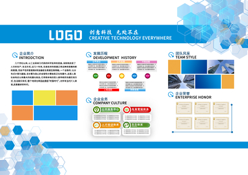 科技风企业宣传海报设计模板