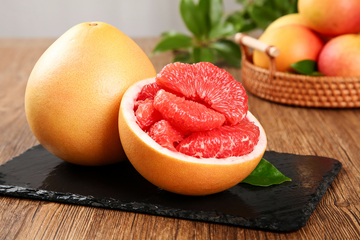 红心蜜柚柚子果肉特写0