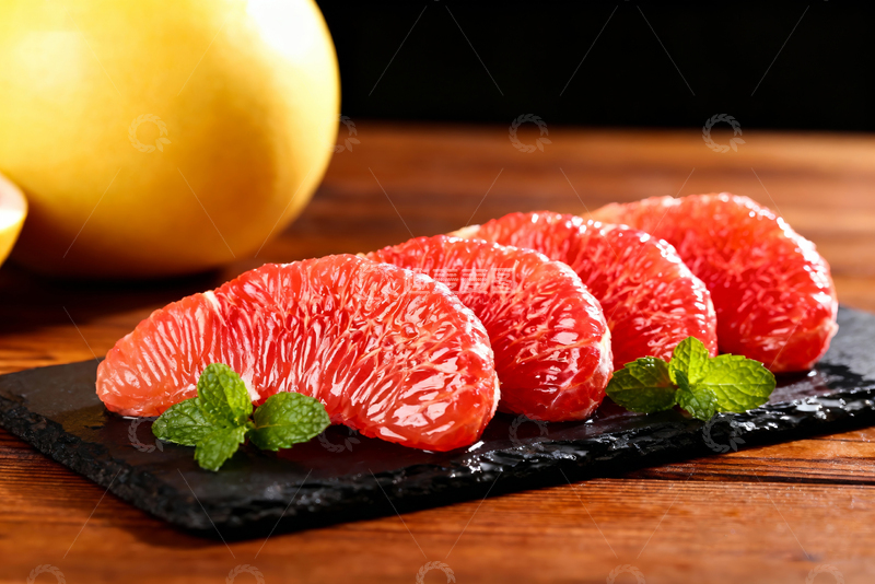 高清大图下载【趣麦麦图】红心柚红心蜜柚果肉特写5