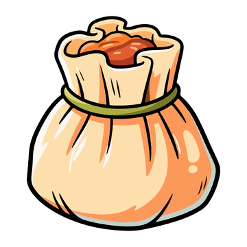 卡通风格食品包装袋插画素材