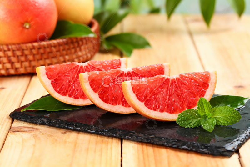 高清大图下载【趣麦麦图】红心柚红心蜜柚果肉1