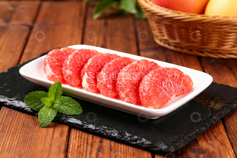 高清大图下载【趣麦麦图】红心柚红心蜜柚果肉2