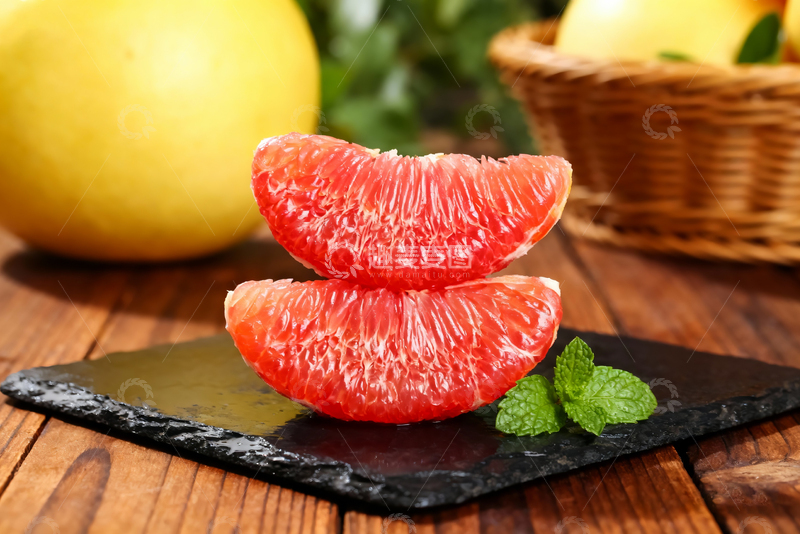 高清大图下载【趣麦麦图】红心蜜柚果肉特写1