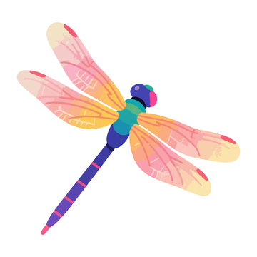 卡通蜻蜓插画设计元素