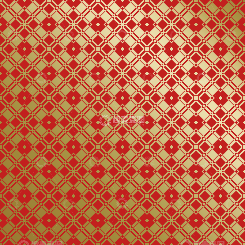 源文件下载【趣麦麦图】红金中式几何花纹背景图28