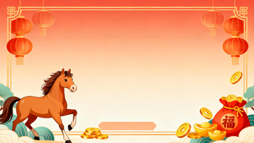 马年春节边框背景2