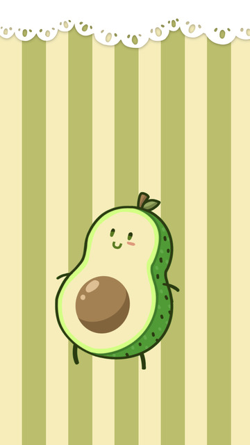 卡通牛油果壁纸
