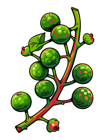 卡通风格植物插画素材