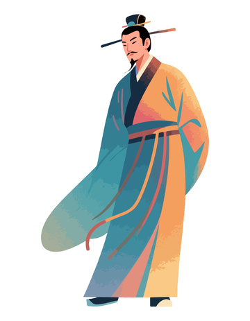 古典风格汉服人物插画