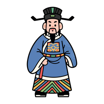 传统中国风官员插画