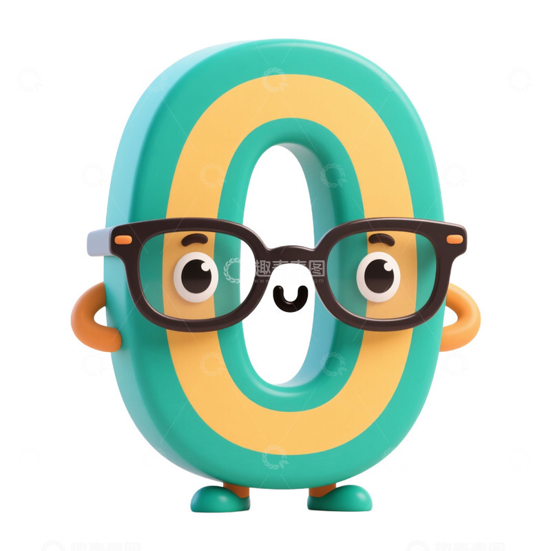 高清大图下载【趣麦麦图】创意数字0免抠元素