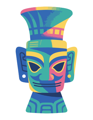 多彩抽象艺术花瓶图案设计素材