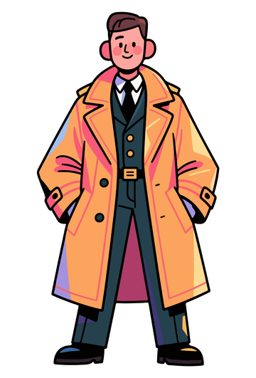 时尚男士插画卡通形象