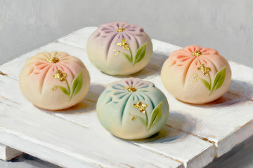 精致花卉图案糕点设计素材