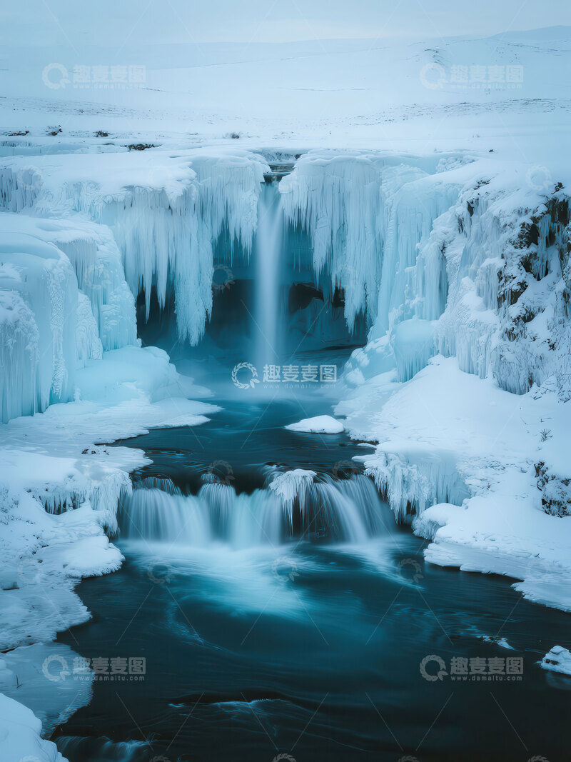 高清大图下载【趣麦麦图】冻瀑  凝滞  龙蛰  