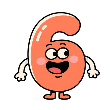 创意数字6免抠元素