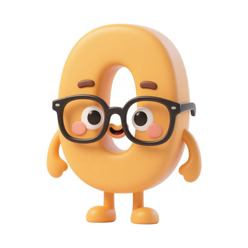 创意阿拉伯数字0免抠元素