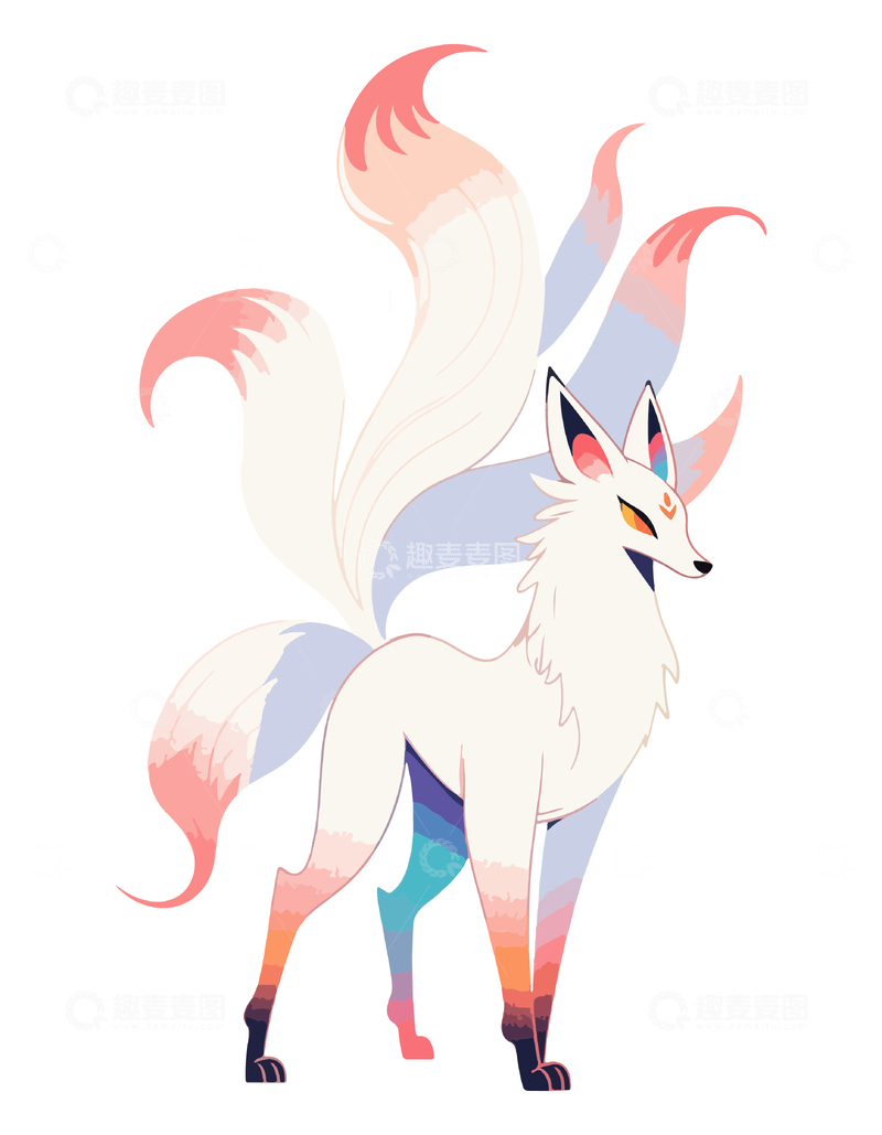 源文件下载【趣麦麦图】卡通狐狸插画设计素材
