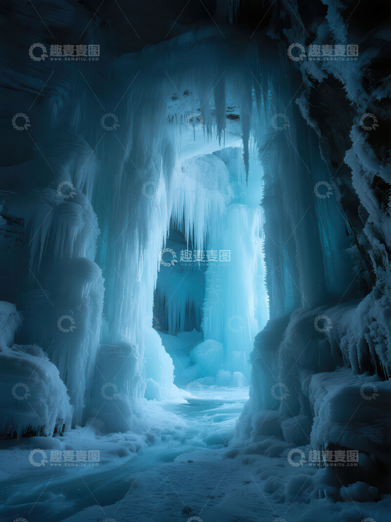 高清大图下载【趣麦麦图】-冻瀑  凝滞 琼枝 