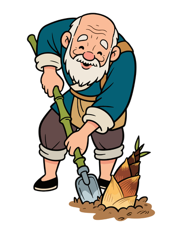 卡通农夫耕作图