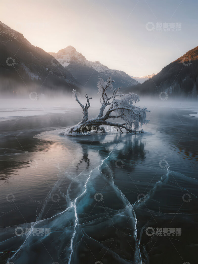 高清大图下载【趣麦麦图】冰湖  凝碧  寒鉴