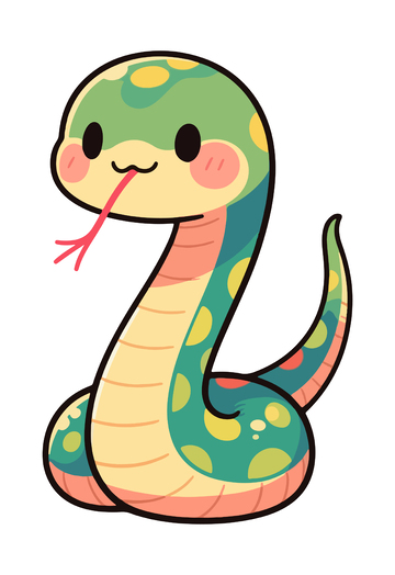 卡通蛇可爱插画