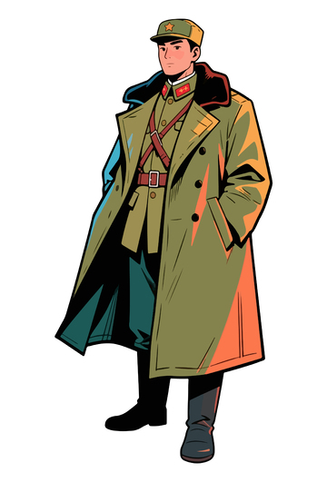军装人物插画