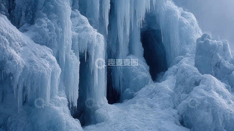 高清大图下载【趣麦麦图】冻瀑  凝脂  玉帘  