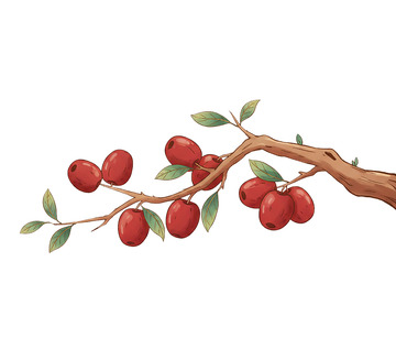 红枣手绘插画