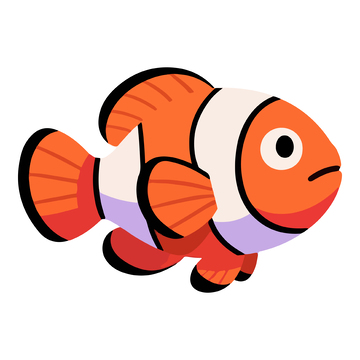 卡通小丑鱼插画设计素材