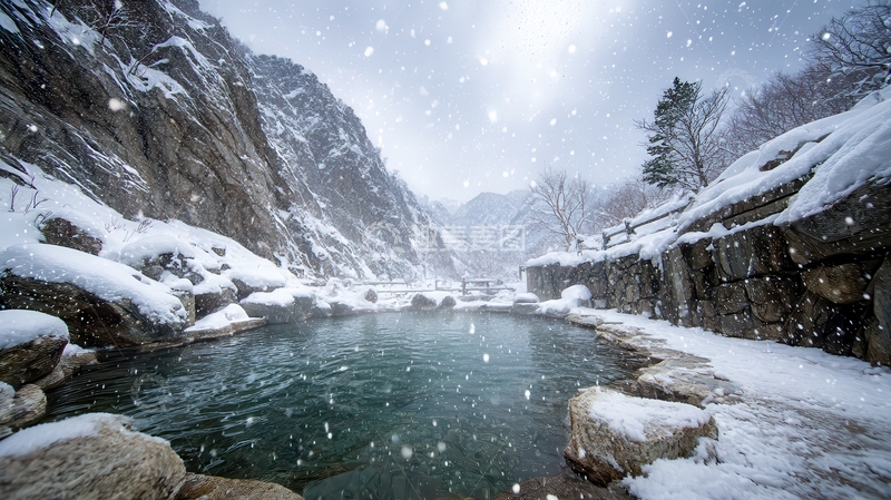 高清大图下载【趣麦麦图】温泉  氤氲  轻纱  