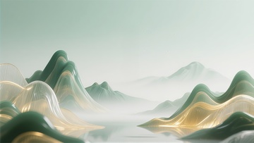 山水意境抽象艺术画