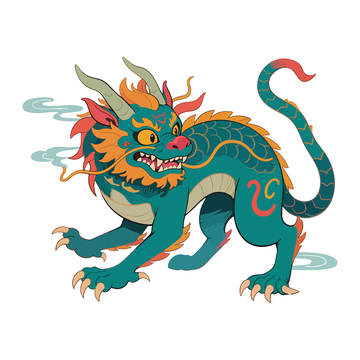 中国龙神话生物插画