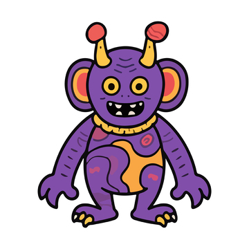 卡通可爱外星人插画