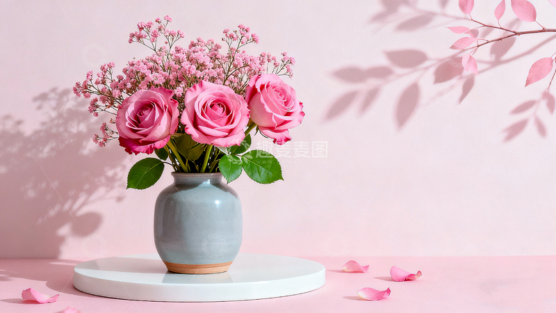 高清大图下载【趣麦麦图】淡雅花瓶花卉装饰摄影