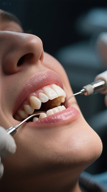 牙科检查牙齿专业摄影素材