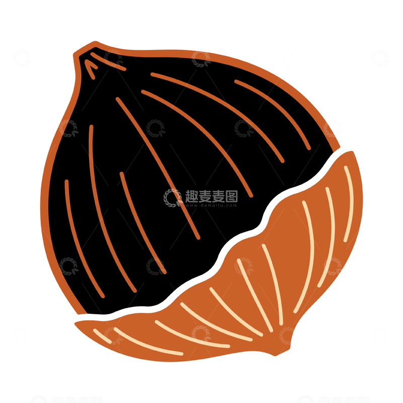 简约贝壳图标设计元素