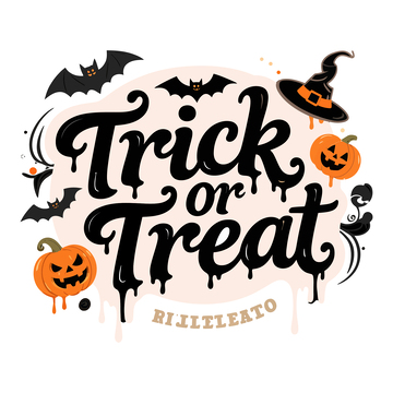 万圣节糖果主题艺术字设计